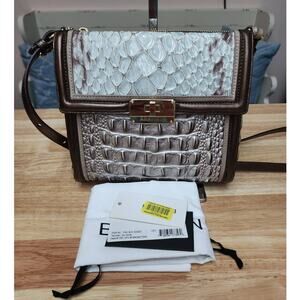 EUC Brahmin Sky Carlisle Manhattan Crossbody Genuine Leather